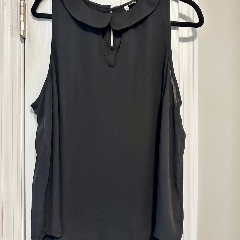 LC Lauren Conrad Sleeveless Black Blouse